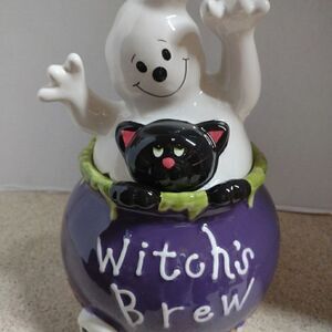 David's Cookie Jar Halloween Black Cat Ghost